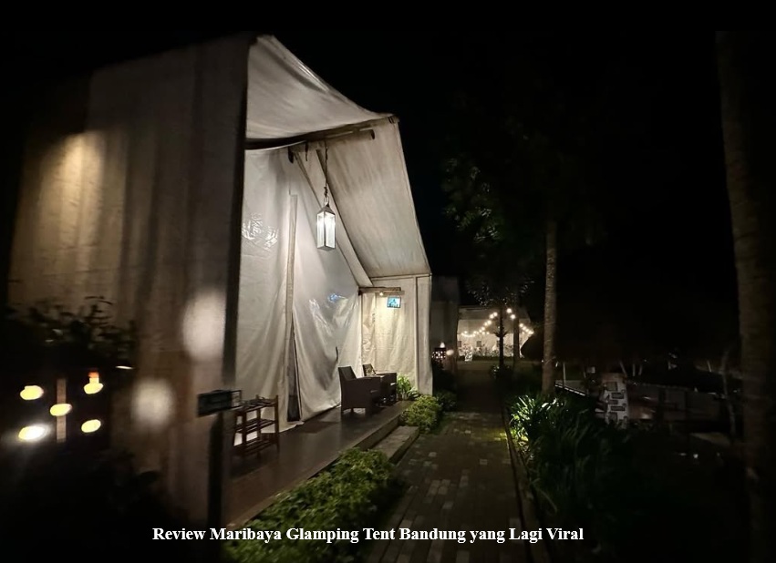 Maribaya Glamping Tent menawarkan suasana alami yang syahdu dengan fasilitas mewah